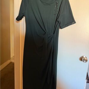 DKNY Dark Green Midi Dress